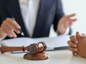 Cropped shot of Lawyers give advice to clients in the law office.