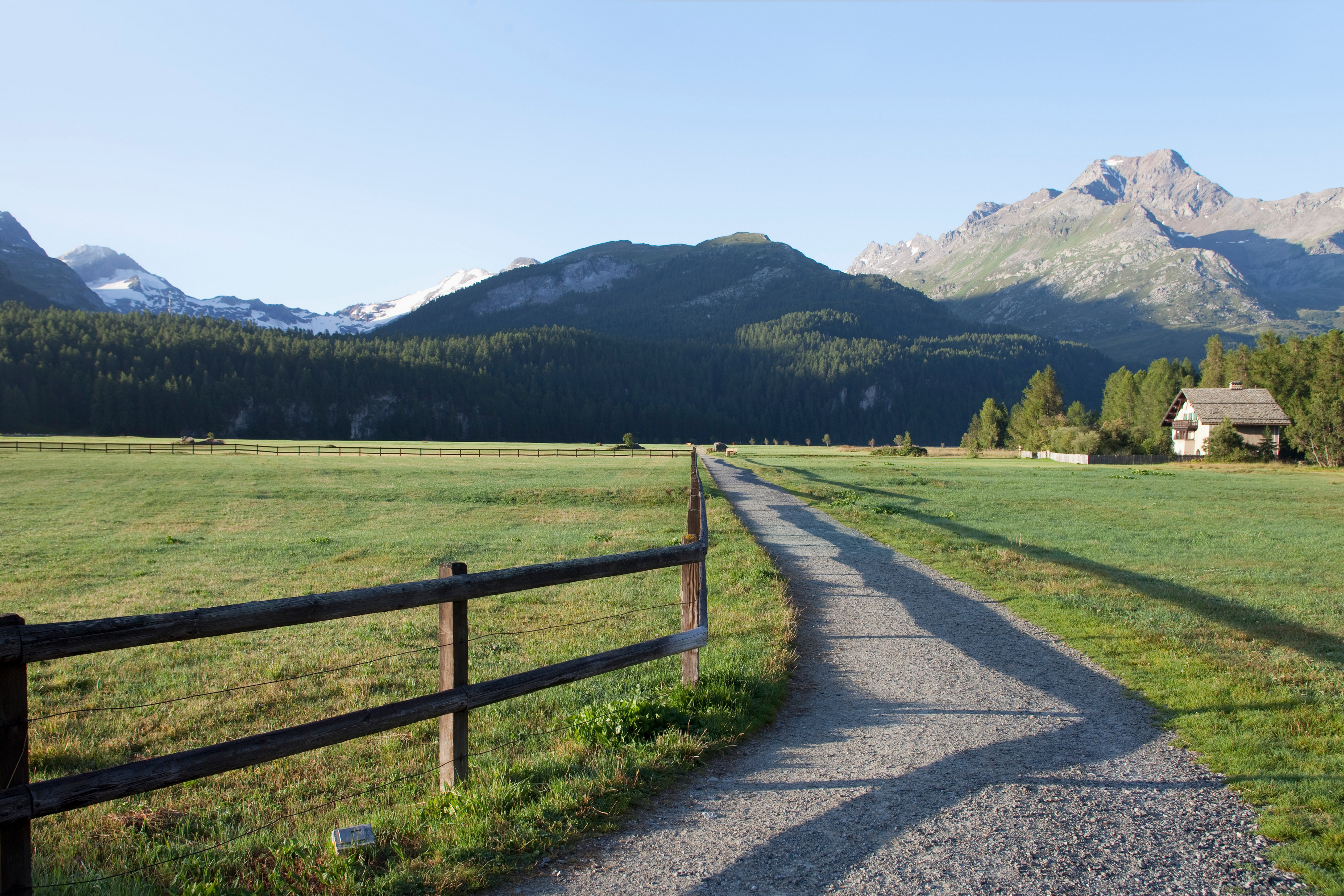 Path through mountain valley